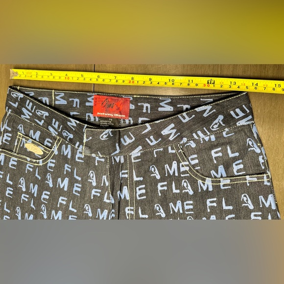 NWT Rare Johnny Blaze Flame Jeans Capris- sz.7/8 - Picture 8 of 11